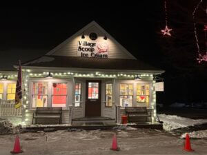 Outside of Village Scoop in York, Maine