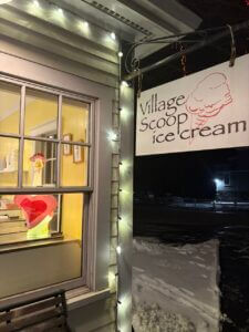 Outside of Village Scoop in York, Maine
