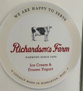 Richardson's Farm Ice Cream & Frozen Yogurt served at Village Scoop
